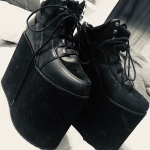 Black Platform Sneakers